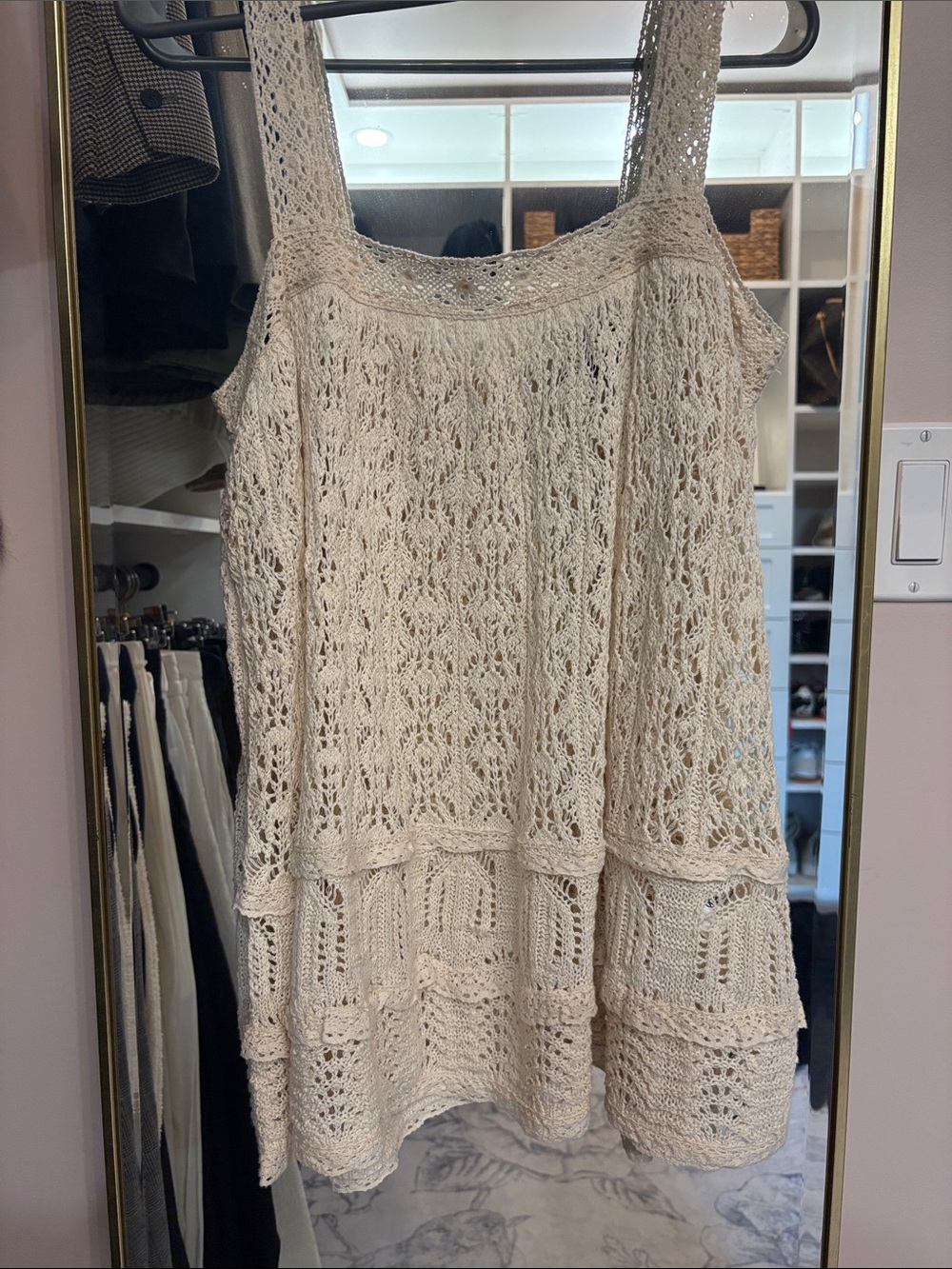 Zara Cream Crochet top size small